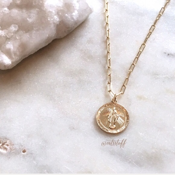 14K Gold Filled Mother Mary Necklace - Picture 7 of 8